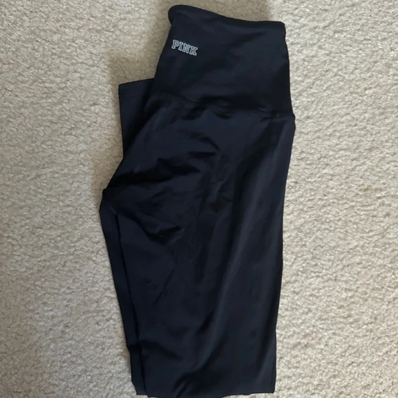 Victoria’s Secret PINK Black Leggings with Mesh Accents Size Medium - Picture 6 of 7